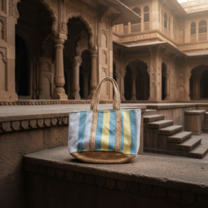 Handcrafted Crochet Tote Bag in Natural Beige – Timeless Everyday Style Design code 85